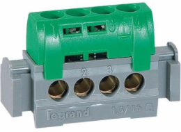 Legrand Svorkovnice, 4 otvory, zelená IP2x Z-4 (004830)