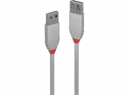 Lindy USB-A USB kabel – 1 m šedý (36712)