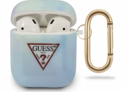 Guess Ochranné pouzdro GUACA2TPUMCGC02 Tie&Dye Collection pro AirPods 1/2 modré