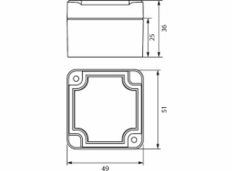 Elektro-Plast STRONG Hermetický box n/t 51x49x36mm IP67 PHP-116 šedý (62.116)