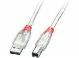 Lindy USB-A - USB-B USB kabel 0,5 m průhledný (41751)