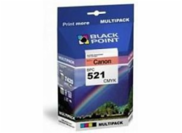 Inkousty Black Point BPC 521 / CLI-521 (azurová, purpurová, žlutá, černá)