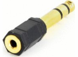 AV adaptér Gembird Jack 6,35 mm – Jack 3,5 mm černý (A-6,35M-3,5F)