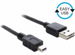 Delock USB kabel USB-A - miniUSB 5 m černý (83365)