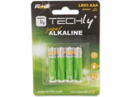 Techly High Energy AAA / R03 Baterie 4 ks.