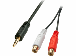 Lindy Jack 3,5 mm - RCA (Cinch) kabel x 2 0,2 m černý (35678)