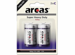 Baterie Arcas Super Heavy Duty C / R14 2 ks.