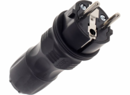 Volteo Plug Straight 2p+z, 16a Extreme Uni Ip54 Black