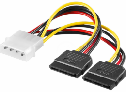 Akyga Molex - SATA x2, 0,15 m, vícebarevný (AK-CA-16)