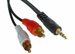 Lindy Jack 3,5mm - RCA (Cinch) kabel x2 1m černý (35680)