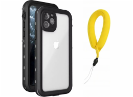 Vodotěsné pouzdro Strado + popruh pro Apple iPhone 12 Mini (černé), univerzální