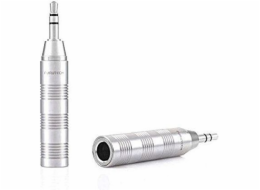 AV adaptér Furutech ADL Jack 3,5mm - Jack 6,3mm stříbrný