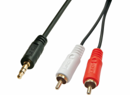 Lindy Jack 3,5mm - RCA (Cinch) kabel x2 3m černý (35682)