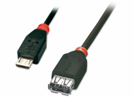 Lindy microUSB - USB-A USB kabel 1 m černý (31936)