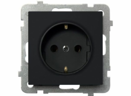 Ospel Socket Sonata single schuko černá metalíza (GP-1RS/m/33)