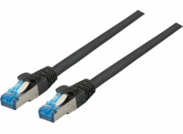 EFB Patchcord RJ45 S / FTP, kat. 6A, kat. 7 TPE superflex, 0,15 m, černý