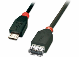 Lindy microUSB - USB-A USB kabel 0,5 m černý (31935)