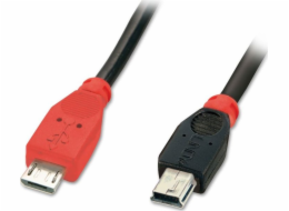 Lindy microUSB - miniUSB USB kabel 2 m černý (31719)