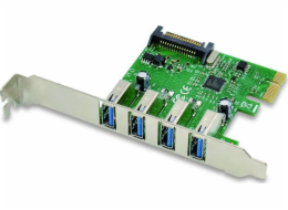 Concepttronic PCIe x1 řadič – 4x USB 3.0 (EMRICK02G)