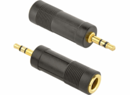 AV adaptér Gembird Jack 3,5 mm – Jack 6,3 mm černý (A-6,35F-3,5M)