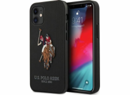 US Polo Assn US Polo USHCP12SPUGFLBK iPhone 12 mini 5.4 černá/černá Kolekce výšivek Polo