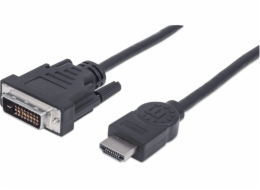 Manhattan HDMI - DVI-D kabel 3m černý (372510)