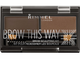 Rimmel Brow This Way Scuplting Kit č. 3 Tmavě hnědá 2,4g