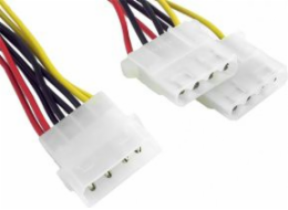 Gembird Molex – Molex x2, 0,15 m, vícebarevný (CCPSU1)