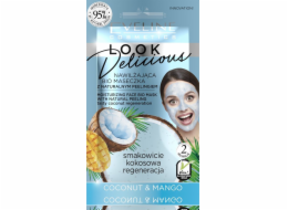 Eveline Look Delicious Bio Mask s přírodním peelingem - Coconut & Mango