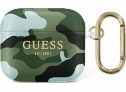 Ochranné pouzdro Guess GUA3UCAMA Camo Collection pro AirPods 3 zelené