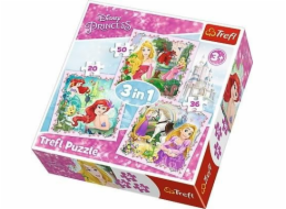 Trefl Puzzle 3v1 Rapunzel, Aurora a Ariel