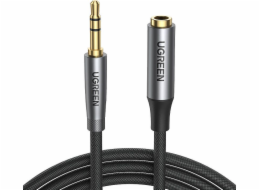 Ugreen Jack 3,5mm - Jack 3,5mm kabel 1m stříbrný (UGR982BLK)