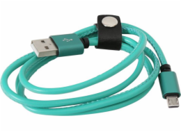 Platinet USB-A - microUSB USB kabel 1 m Zelený (PUCL1G)