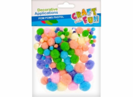 Craft with Fun Decorative Pompom Pastel (MQ 003)