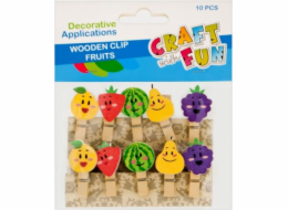 Craft with Fun CF DECORATION DEK DREW CLIP FRUITS 10KS 20/200