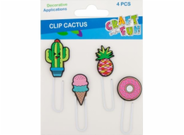 Craft with Fun CF DEKORACE DEKORACE DEKORATIVNÍ Klip CACTUS 4KS 12/288