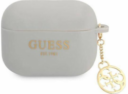 Ochranné pouzdro Guess Silicone Charm 4G Collection pro AirPods Pro, šedé