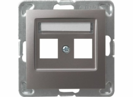 Ospel Computer Socket Housing, Double Ecru AS OSPEL