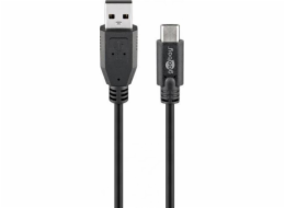 Goobay USB-A - USB-C USB kabel 0,5 m černý (55467)