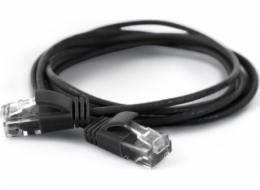 Wantec wW patch kabel CAT6A kulatý 2,8 mm UTP černý 1,0 m (7313)