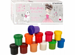 Starpak PLAK PAINTS 12COL 20ML BALERINA STK FOL 6/24