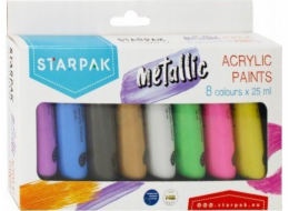 Starpak AKRYLOVÉ BARVY 8 COL 25 ML METALC STK WB 6/24