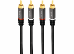 LogiLink RCA (Cinch) x2 - RCA (Cinch) x2 kabel 10m černý (CA1209)