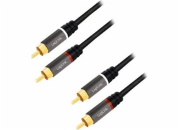 LogiLink RCA (Cinch) x2 - RCA (Cinch) x2 kabel 1m černý (CA1202)