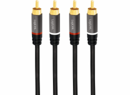 LogiLink RCA (Cinch) x2 - RCA (Cinch) x2 kabel 5m černý (CA1207)