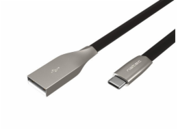 Natec USB-A - USB-C USB kabel 1 m Černostříbrný (NKA-1954)