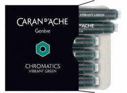 Inkoustové cartridge Caran d`Arche Chromatics tmavě zelené 6 kusů