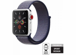 Nylonový pásek Crong Crong – sportovní pásek Apple Watch 38/40 mm (půlnoční modrý)