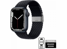 Splétaný řemínek Crong Crong Wave Band pro Apple Watch 42/44/45 mm grafit