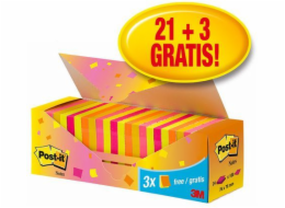 Post-it Pad 654-NP24 76 x 76 mm, barevný, 24 kusů po 100 listech (3M0761)